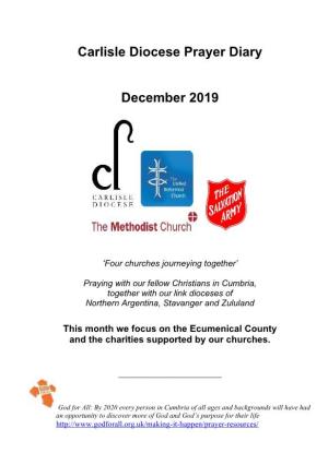 Carlisle Diocese Prayer Diary December 2019