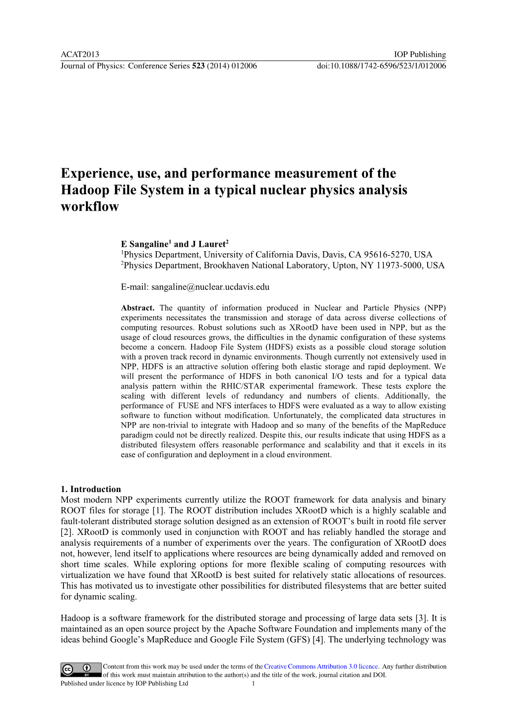 Conference Series 523 (2014) 012006 Doi:10.1088/1742-6596/523/1/012006