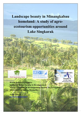 A Study of Agro- Ecotourism Opportunities Around Lake Singkarak