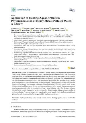Application of Floating Aquatic Plants in Phytoremediation of Heavy Metals Polluted Water: a Review