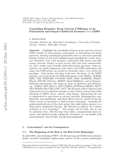 From Current Cmbology to Its Polarization and SZ Frontiers Circa TAW8 3