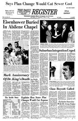 Eisenhower Buried in Abilene Chapel