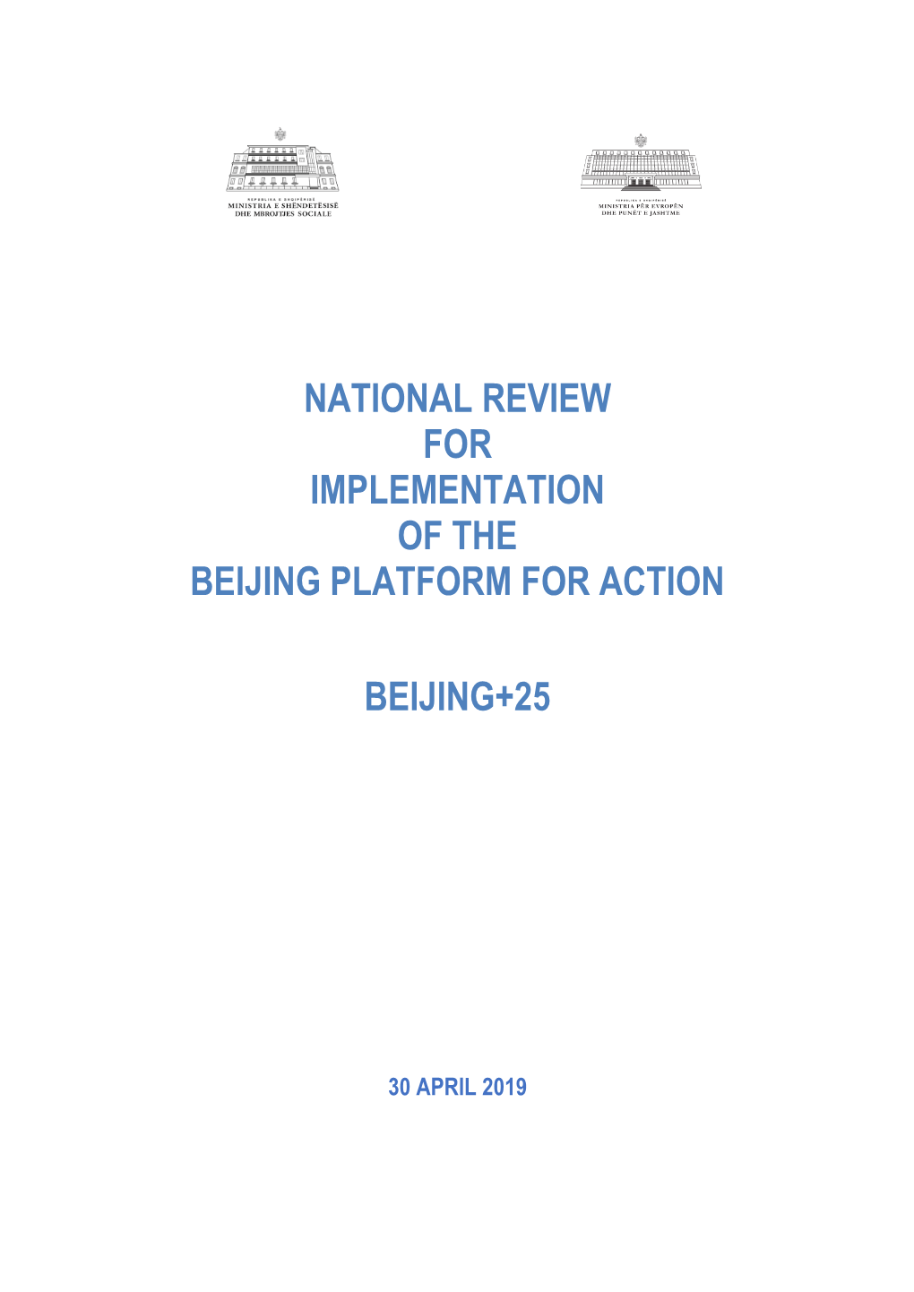 National Review for Implementation of the Beijing Platform for Action