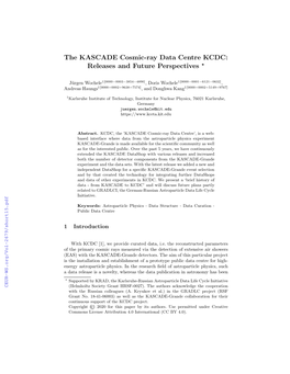 The KASCADE Cosmic-Ray Data Centre KCDC: Releases and Future Perspectives ?