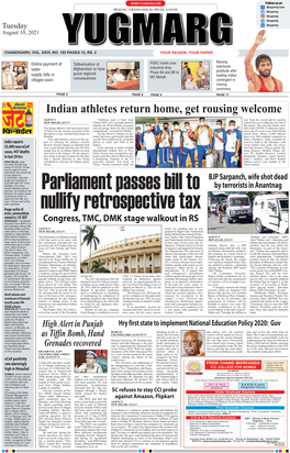 Indian Athletes Return Home, Get Rousing Welcome