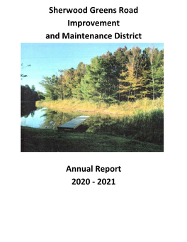 Sherwood Greens Road Improvement and Maintenance District Annual