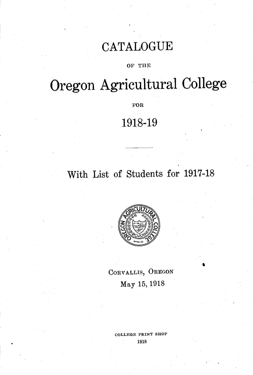 Oregon Agricultural College