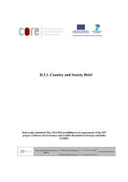 D 3 1 Country and Society Brief