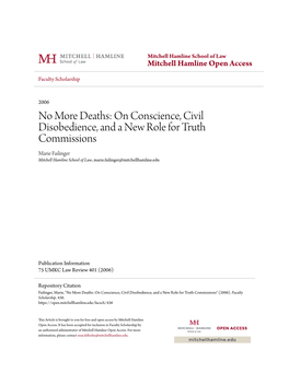 No More Deaths: on Conscience, Civil Disobedience, and a New Role For