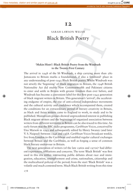 Black British Poetry