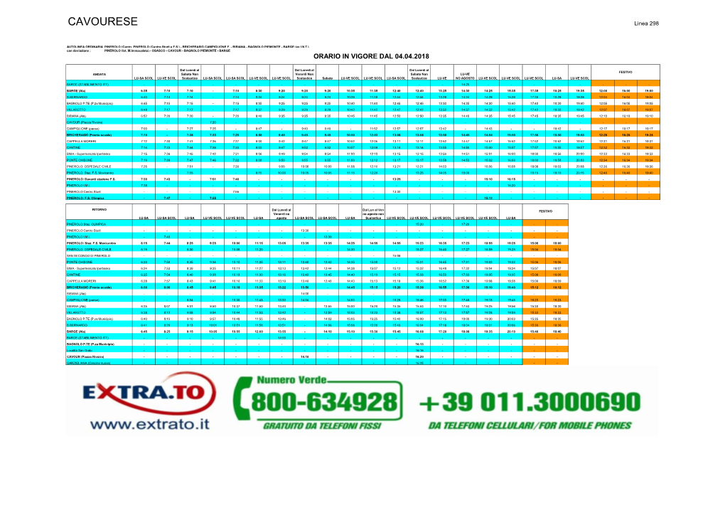 CAVOURESE Linea 298