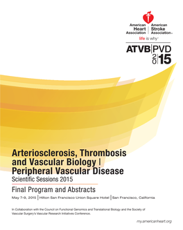 Arteriosclerosis, Thrombosis and Vascular Biology I Peripheral Vascular Disease