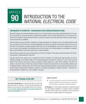 90 INTRODUCTION to the National Electrical Code