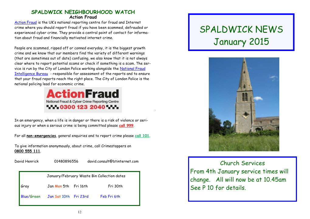 SPALDWICK NEWS Tion About Fraud and Financially Motivated Internet Crime