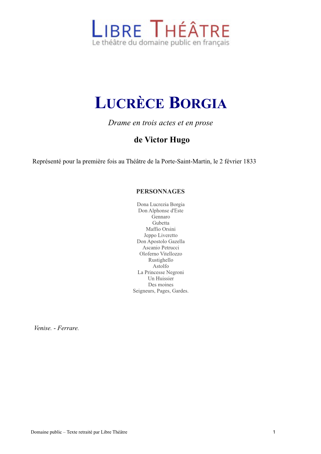 Lucèce Borgia