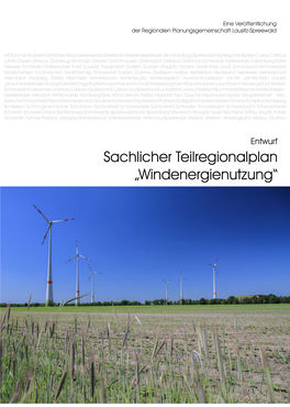 Sachlicher Teilregionalplan „Windenergienutzung“
