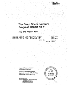 The Deep Space Network Progress Report 42-41