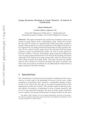 Gauge Symmetry Breaking in Gauge Theories---In Search of Clarification