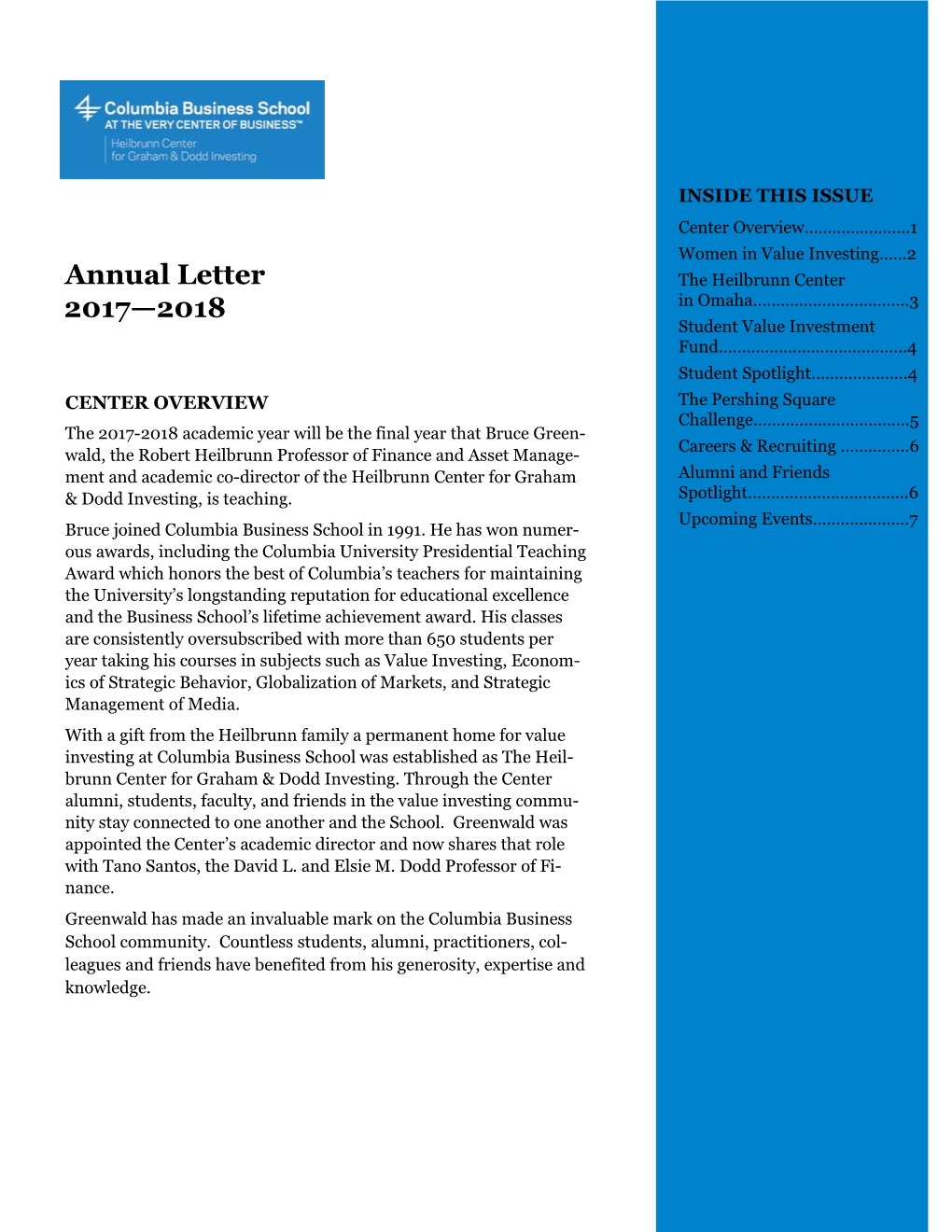 Annual Letter 2017—2018