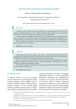 Recursos De La Zona Béntica De La Bahía De Sechura