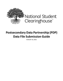 The PDP Data Submission Guide