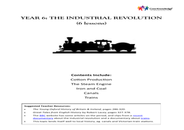 YEAR 6: the INDUSTRIAL REVOLUTION (6 Lessons)
