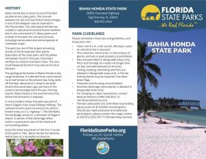 BAHIA HONDA STATE PARK Bahia Honda Key Is Home to One of Florida’S 36850 Overseas Highway Southernmost State Parks