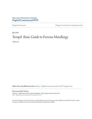 Tempil- Basic Guide to Ferrous Metallurgy Unknown