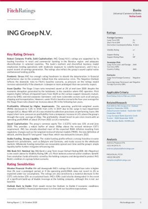 Fitch Ratings ING Groep N.V. Ratings Report 2020-10-15