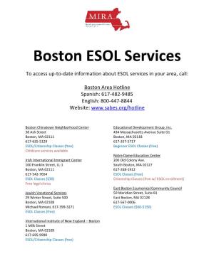 Boston ESOL Services
