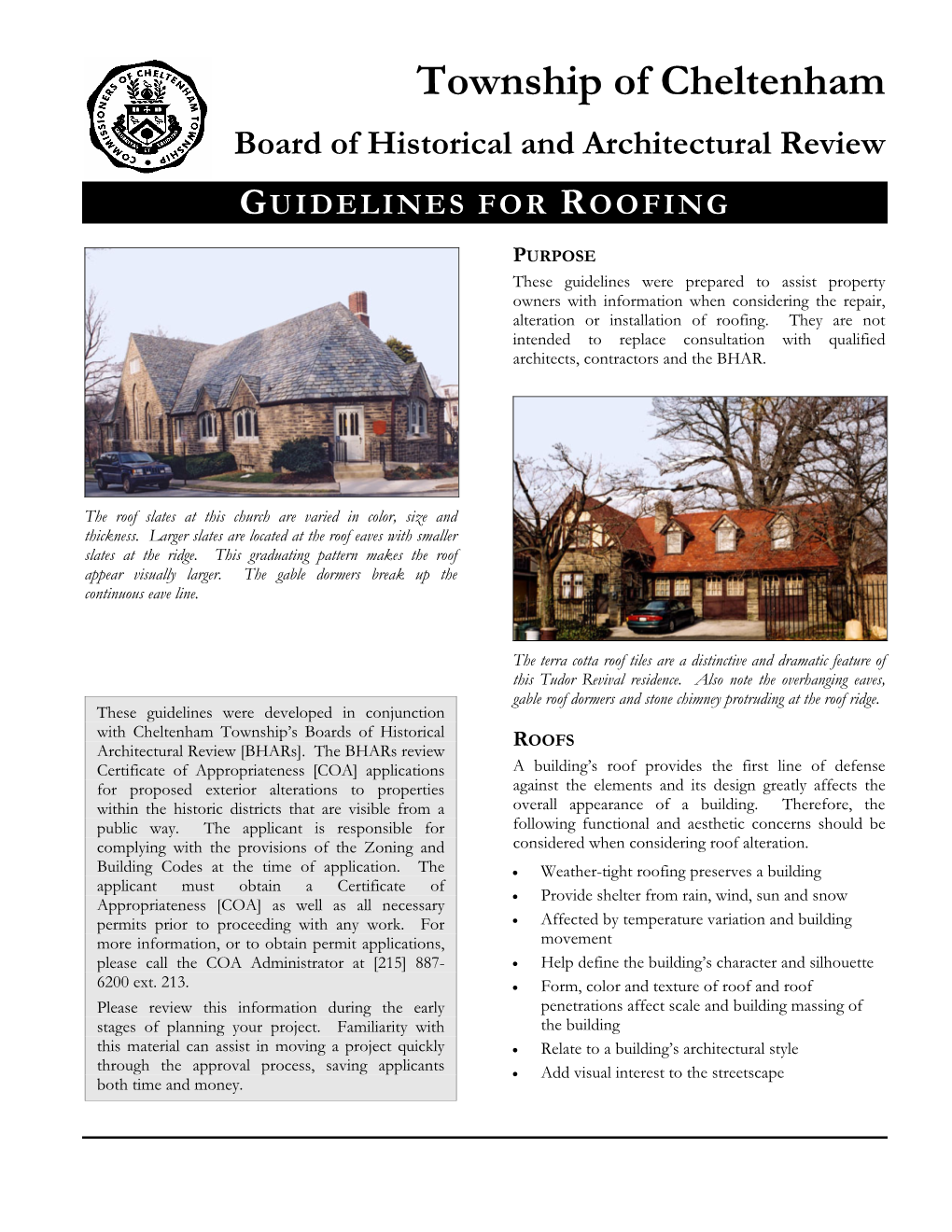 Guidelines for Roofing