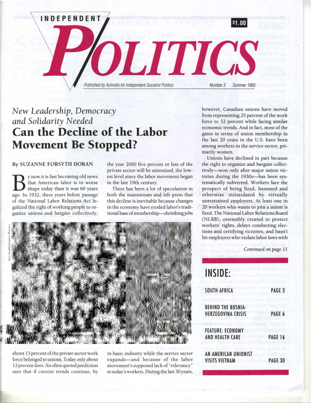 Can the Decline of the Labor Movement Be Stopped?