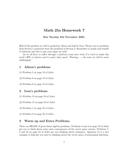 Math 25A Homework 7
