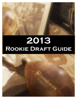Rookie Draft Guide Introduction