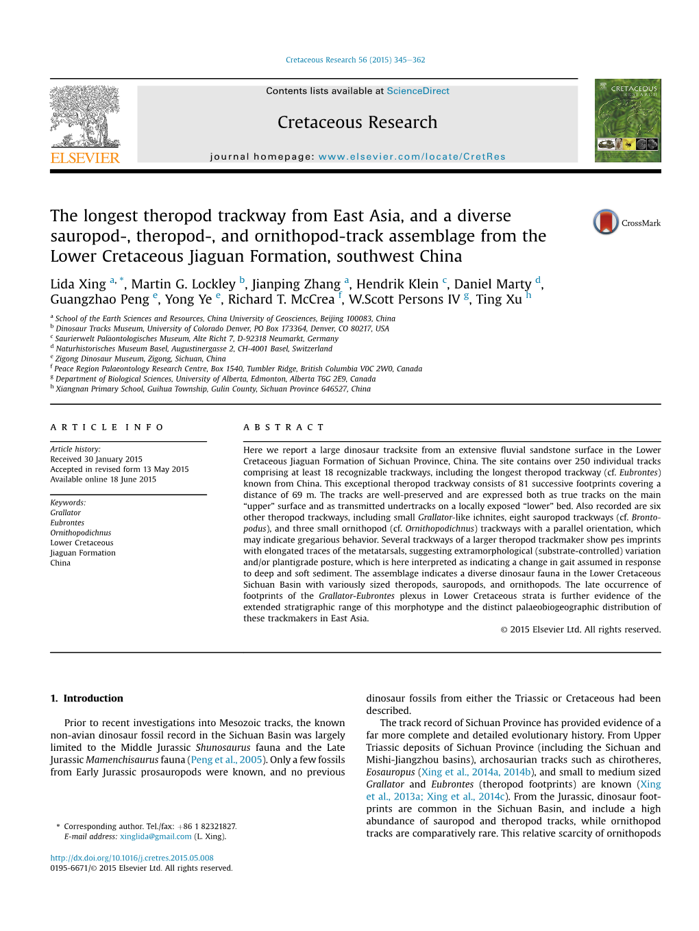 The Longest Theropod Trackway from East Asia, and a Diverse