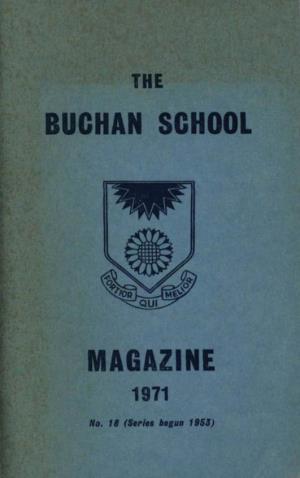 Buchan School Magazine 1971 Index