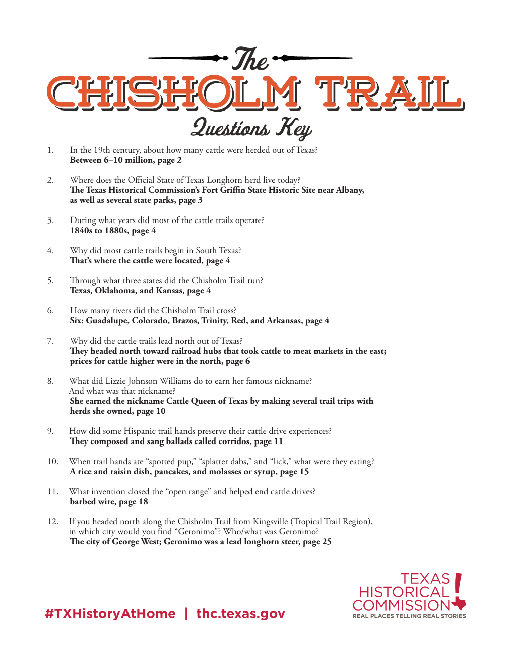 Chisholm Trail Run? Texas, Oklahoma, and Kansas, Page 4