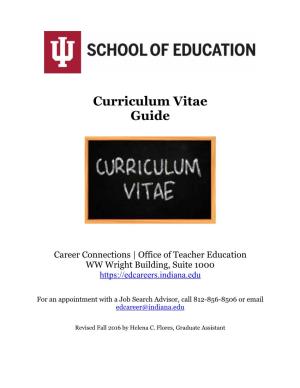 Curriculum Vitae Guide