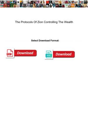 The Protocols of Zion Controlling the Wealth