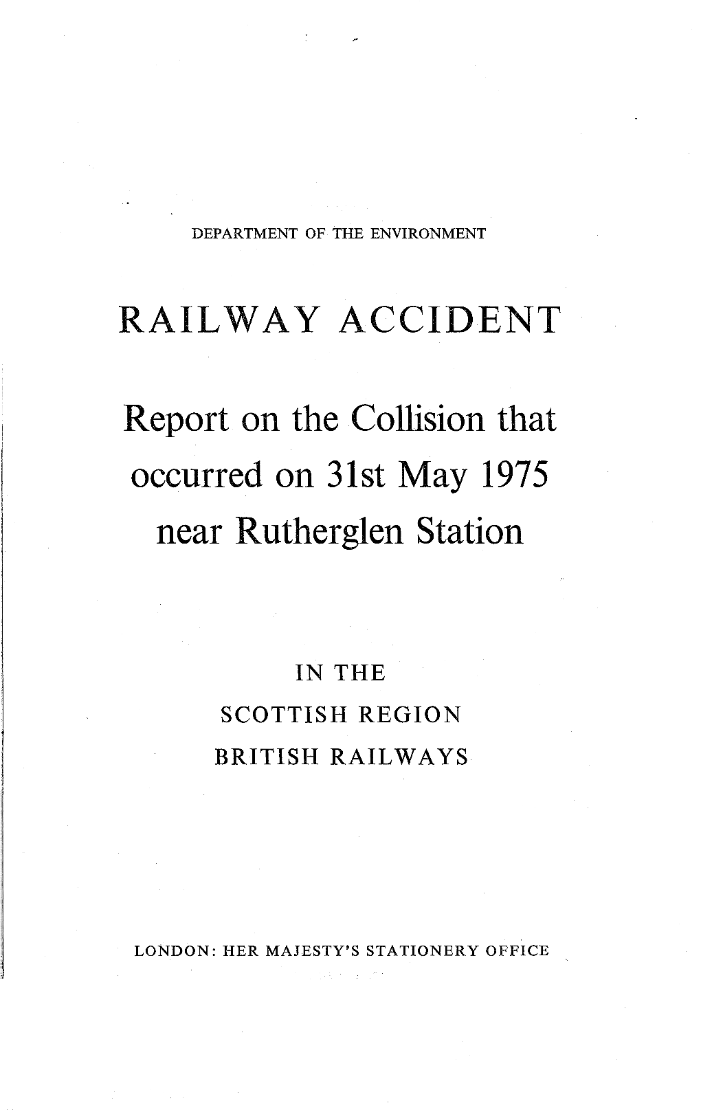 Collision. Rutherglen Station. 1975-05-31