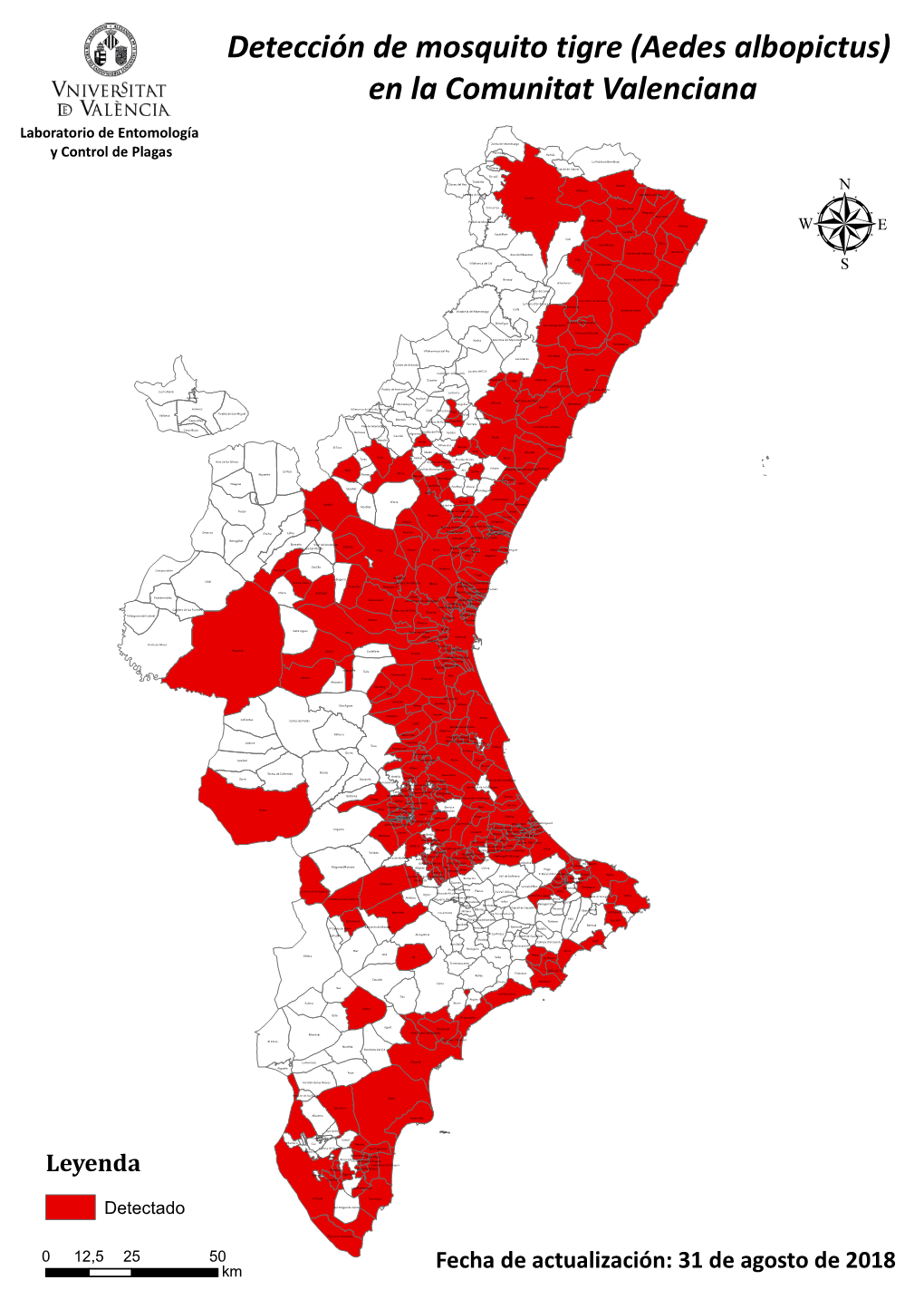 Detección De Mosquito Tigre (Aedes Albopictus) En La Comunitat Valenciana Laboratorio De Entomología Zorita Del Maestrazgo