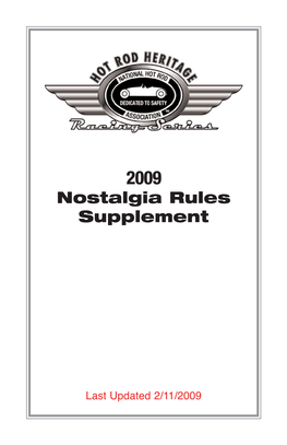 2007 Nostaglia Supplement