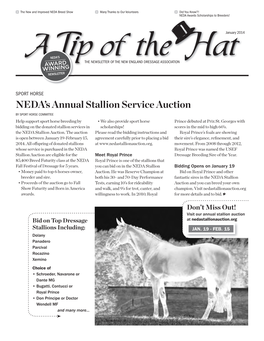 NEDA's Annual Stallion Service Auction