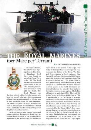 THE ROYAL MARINES NAT O a Rmies and T Heir Raditions (Per Mare Per Terram)  by CAPT (GBR RN) Andy Mallows