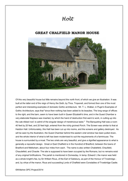 Great Chalfield Manor House
