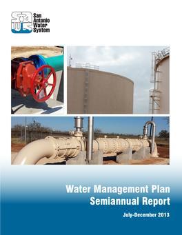 Water Management Plan Semiannual Report