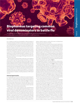 Biopharmas Targeting Common Viral Denominators to Battle
