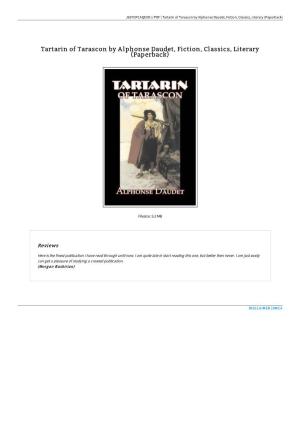 Tartarin of Tarascon by Alphonse Daudet, Fiction, Classics, Literary (Paperback)