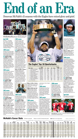 Donovan Mcnabb's 11 Seasons with the Eagles Have Mixed Glory and Grief