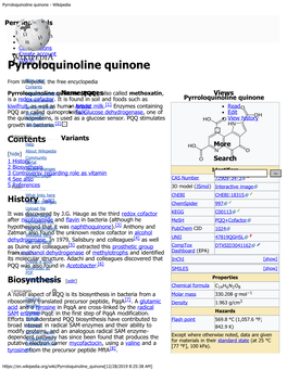 Pyrroloquinoline Quinone - Wikipedia